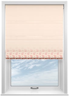 Petal & Block Paisley Mist, Sunset - Roman Blind